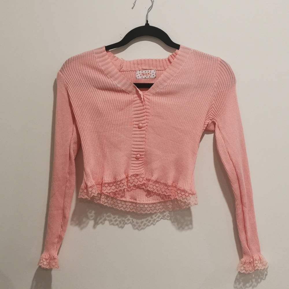 🌸 Lace Pink Cardigan 🌸